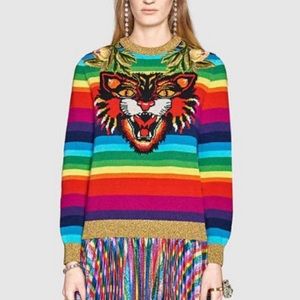 gucci rainbow cat sweater